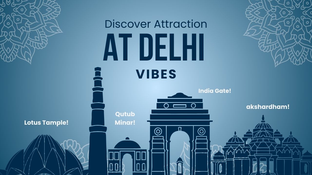 Blue and White Minimalist India New Delhi Vlog YouTube Thumbnail