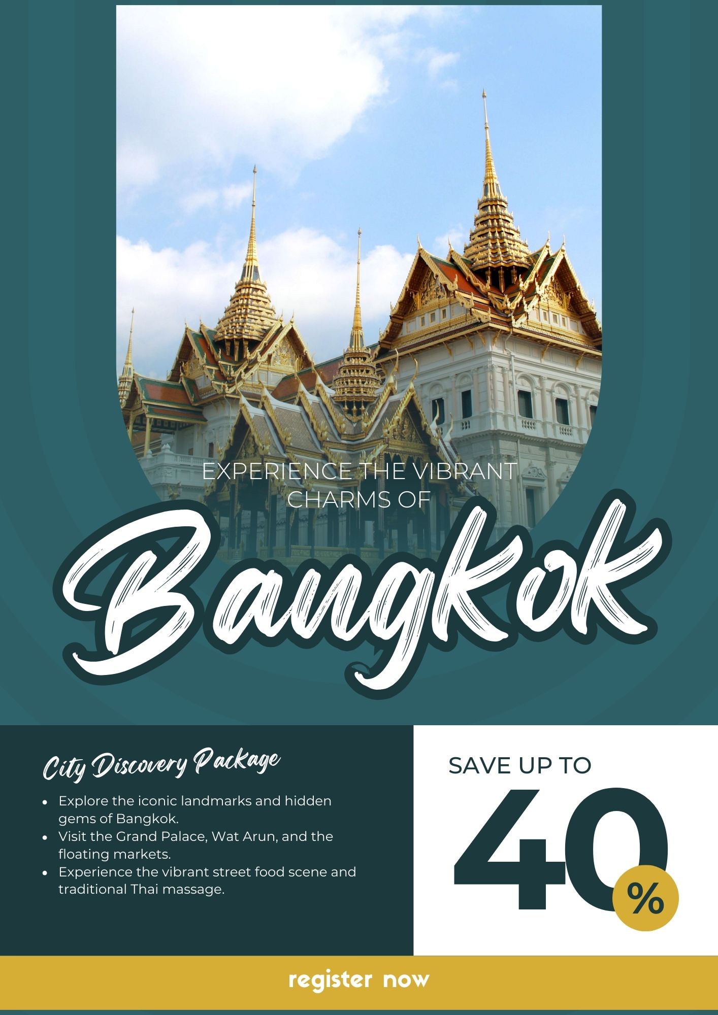 Green Modern Travel Agency Promotion Flyer Portrait